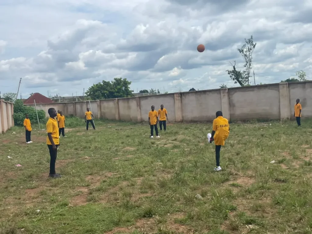 Football on the field